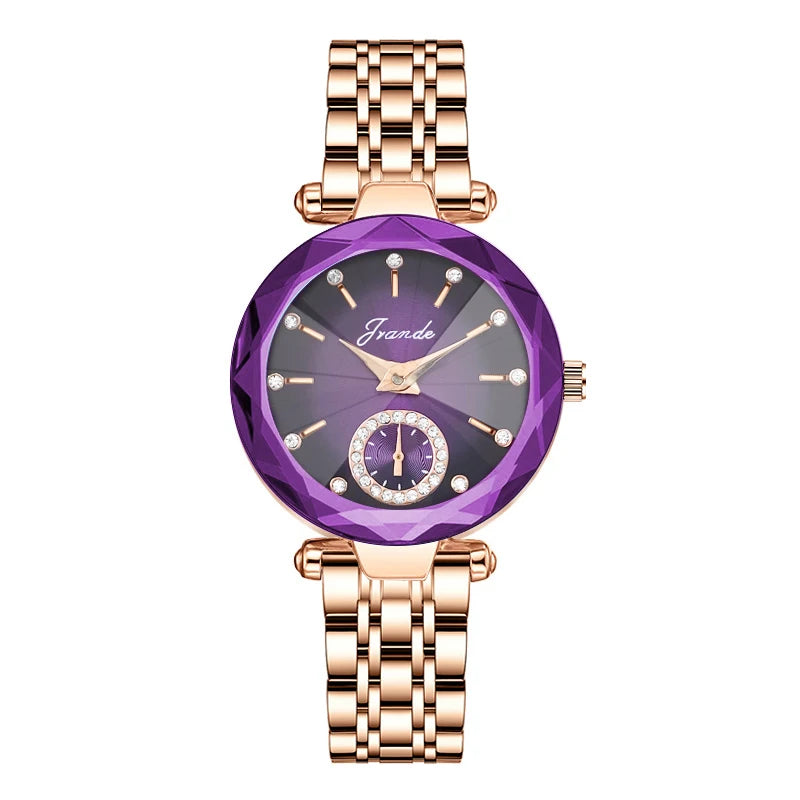 GRANDE 2021 New Gold Watch Women Watches Ladies Creative Steel Women's Bracelet Watches Female Clock Relogio Feminino H7570L