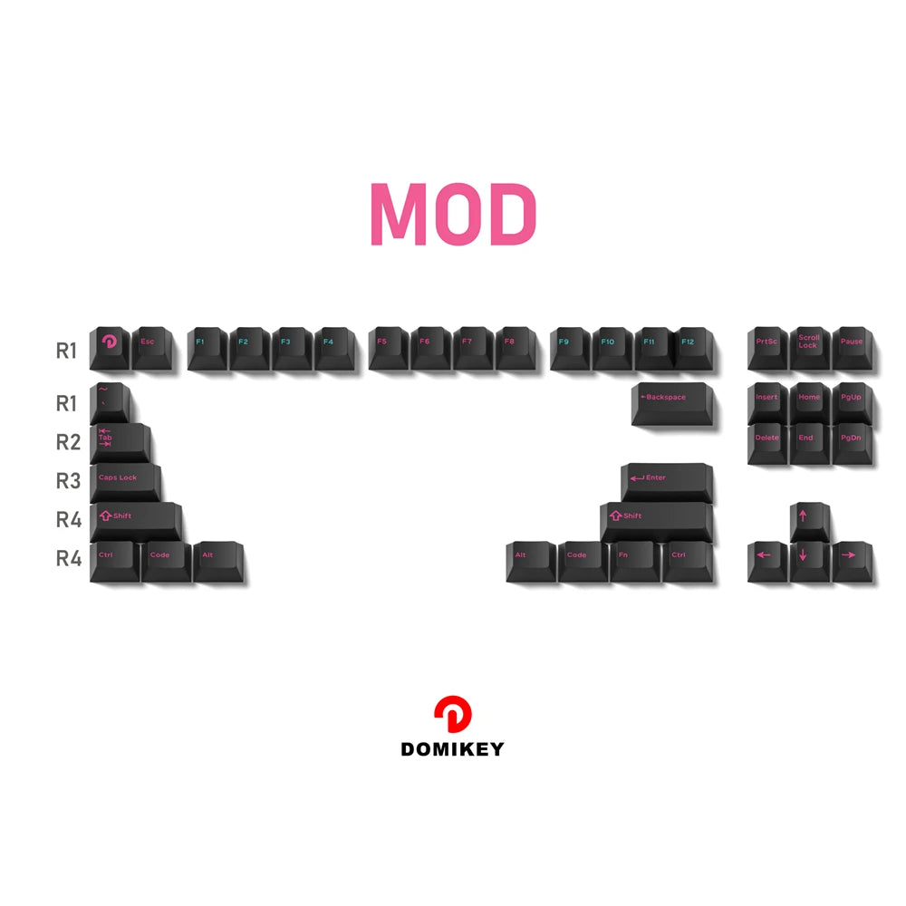 Domikey Miami Night Cherry Profile abs doubleshot keycap for mx keyboard poker 87 104 gh60 xd64 xd68 xd84 BM60 BM65 BM68 BM80