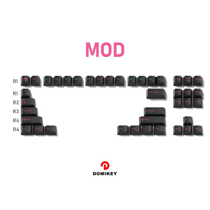 Domikey Miami Night Cherry Profile abs doubleshot keycap for mx keyboard poker 87 104 gh60 xd64 xd68 xd84 BM60 BM65 BM68 BM80
