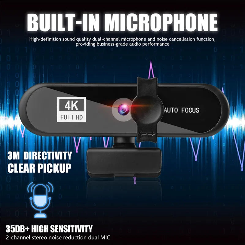 8K 4K Webcam Autofocus 2K Conference PC Live Broadcast Webcam USB Webcam Office Meeting House With Microphone 1080P HD Webcam