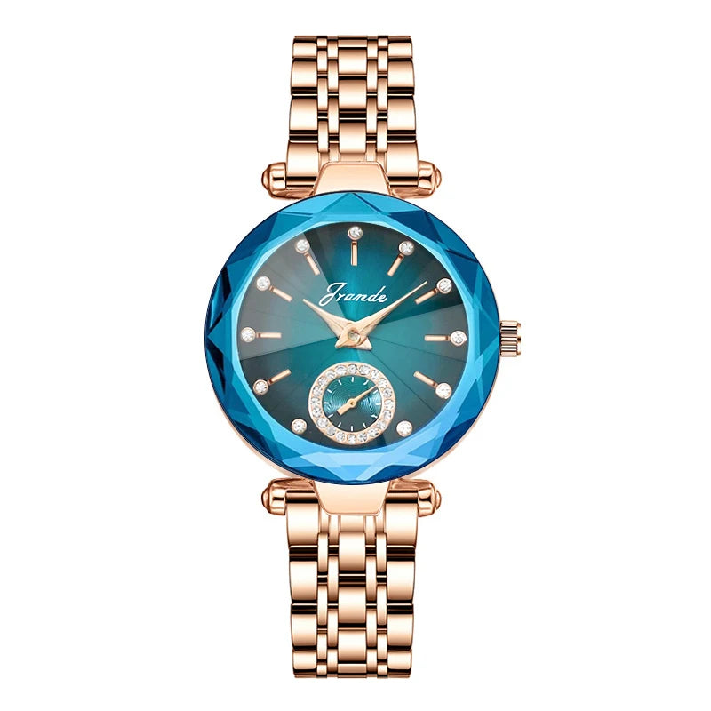 GRANDE 2021 New Gold Watch Women Watches Ladies Creative Steel Women's Bracelet Watches Female Clock Relogio Feminino H7570L