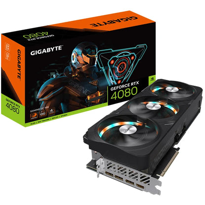 Used GIGABYTE GeForce RTX 4080 16GB GAMING OC Graphics Card With 16GB GDDR6X 256-bit Memory Support OverClock