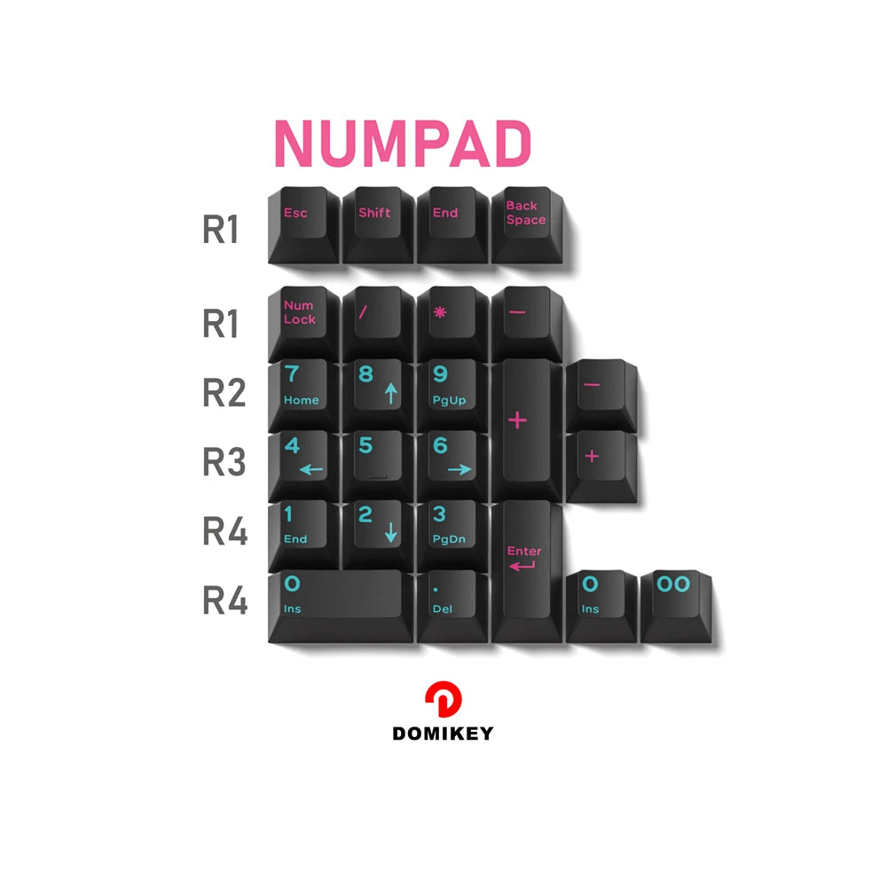 Domikey Miami Night Cherry Profile abs doubleshot keycap for mx keyboard poker 87 104 gh60 xd64 xd68 xd84 BM60 BM65 BM68 BM80