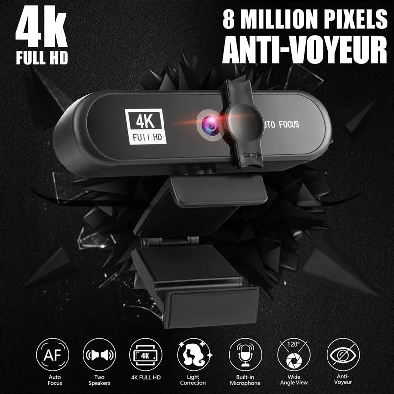 8K 4K Webcam Autofocus 2K Conference PC Live Broadcast Webcam USB Webcam Office Meeting House With Microphone 1080P HD Webcam