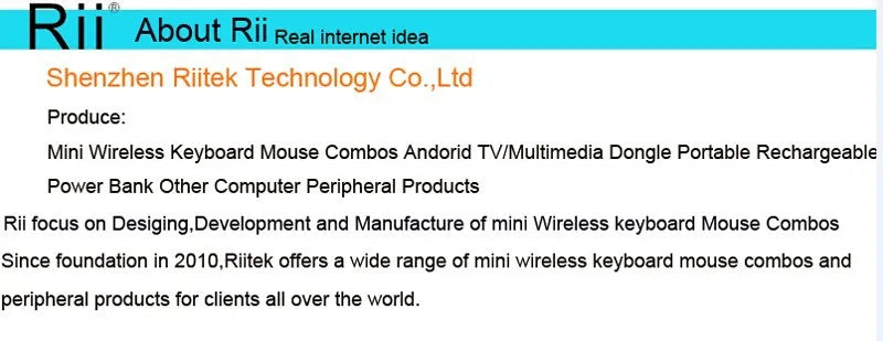 Rii i4 Mini Bluetooth Wireless Keyboard With Touchpad 2.4GHz Backlit Mouse Remote Control For Windows Android TV Box Smart TV