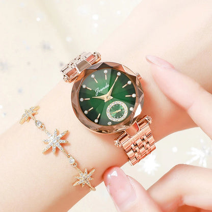 GRANDE 2021 New Gold Watch Women Watches Ladies Creative Steel Women's Bracelet Watches Female Clock Relogio Feminino H7570L