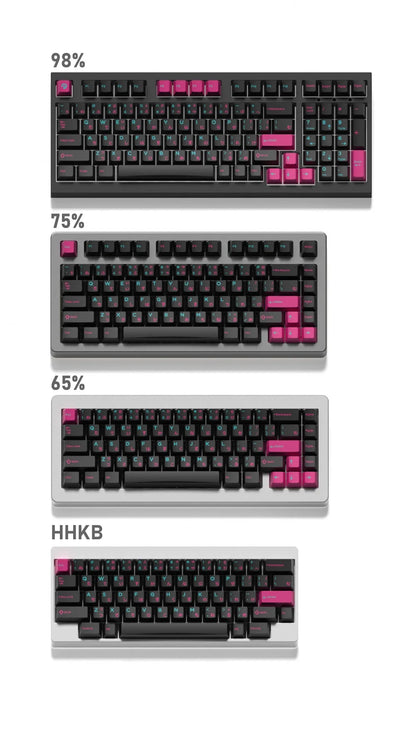 Domikey Miami Night Cherry Profile abs doubleshot keycap for mx keyboard poker 87 104 gh60 xd64 xd68 xd84 BM60 BM65 BM68 BM80