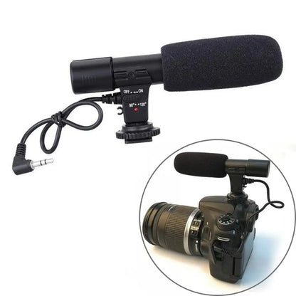 Microphone Condenser Mic for DSLR Camera DV with 3.5mm Interface