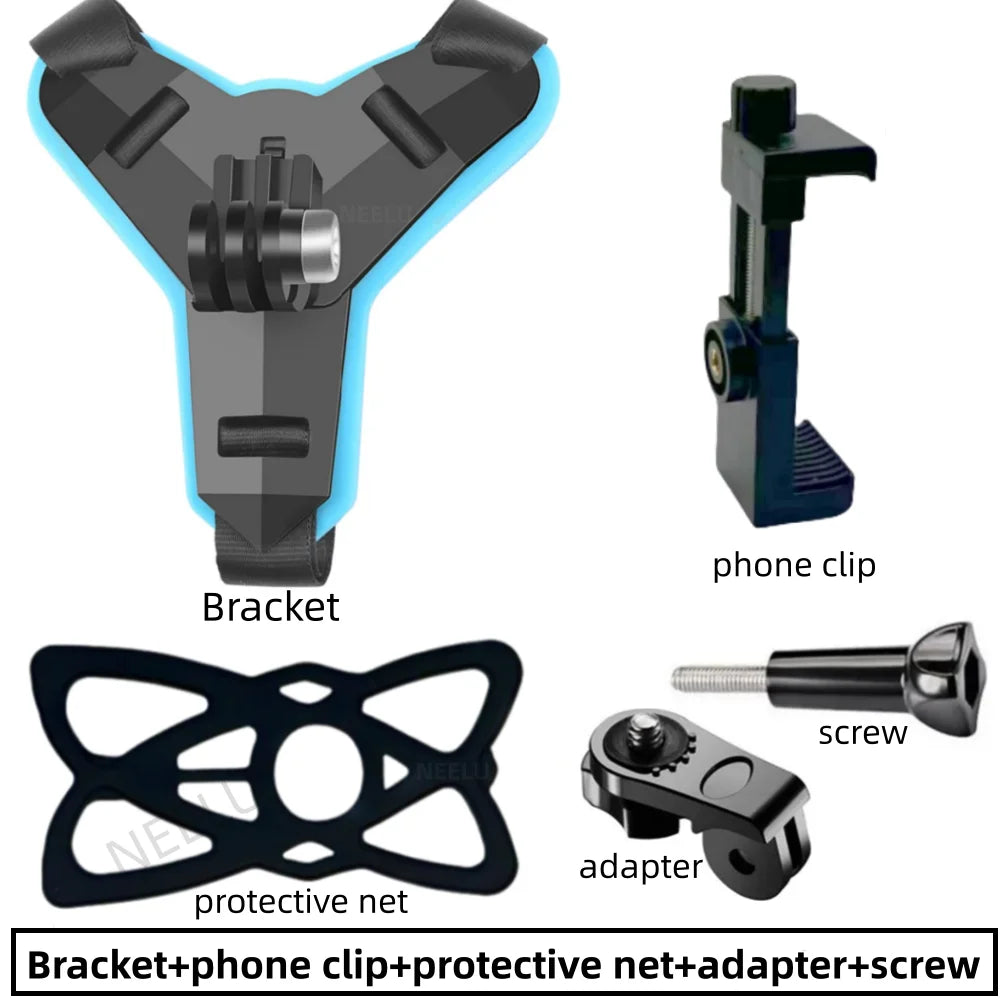 Motorcycle Helmet Phone Stand Mount Holder For GoPro Hero 12 10 9 8 7 Action Sports Camera Holder Motorcycle Camera Accessories