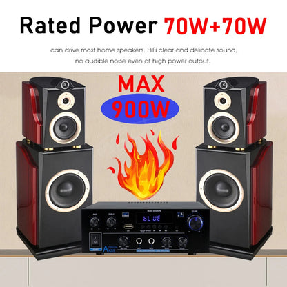 Woopker AK35/AK45/AK45 Pro/AK55 Digital Amplifier Bluetooth Sound Amplifier 2 Channel HIFi FM USB Audio Amp For Home Car Karaoke