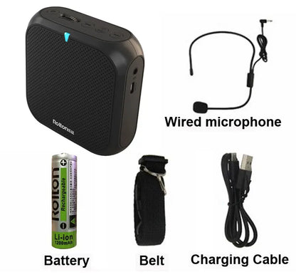 Headworn Microphone Loudspeaker Voice Amplifier Recorder Mic Speaker Audio Mini Wired Mikrofon Mike Sound Battery Kit Headset