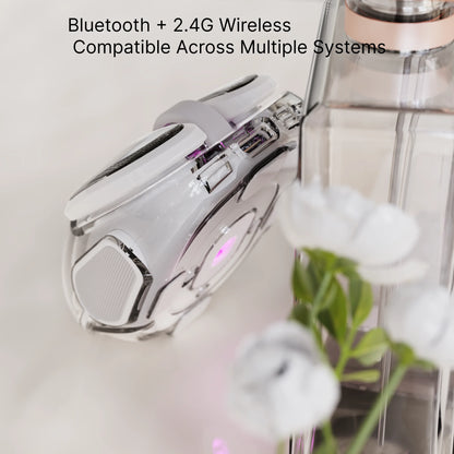 EWEADN Cute Ergonomic Gaming Mouse, Mini Potato-Shaped Wireless Mouse, Silent Dual Mode BT/2.4G, Rechargeable, for Laptop/Office