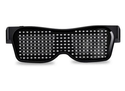 Bluetooth LED Glasses DIY Multilingual Text Graffiti RGBW/RED/Green Color for Halloween Party Rave Music Festival Glow Glasses