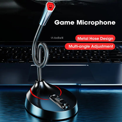 Mini Microphone PC Mic 3.5mm AUX Wired Microphones for PC Computer Laptop Notebook Loud Speaker