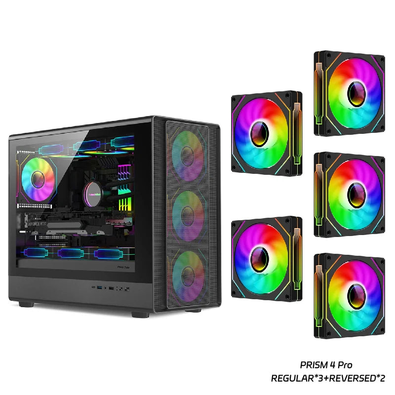 Power Train V1 MATX ITX Chassis Desktop Computer Side Transparent Glass Vertical Host Support 240/280 Water Cooling PC Case