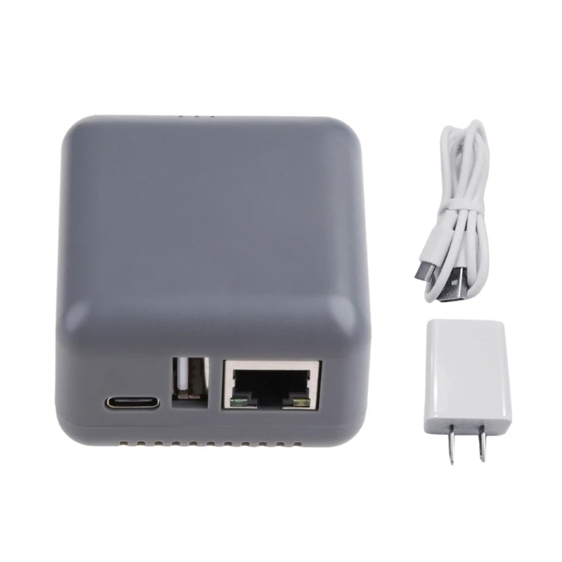1pc NP330 Network USB 2.0 Print Server USB2.0 Mini Printer Server 100Mbps RJ45 LAN Connection for Androids Phones Computer