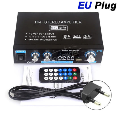 Woopker AK35/AK45/AK45 Pro/AK55 Digital Amplifier Bluetooth Sound Amplifier 2 Channel HIFi FM USB Audio Amp For Home Car Karaoke