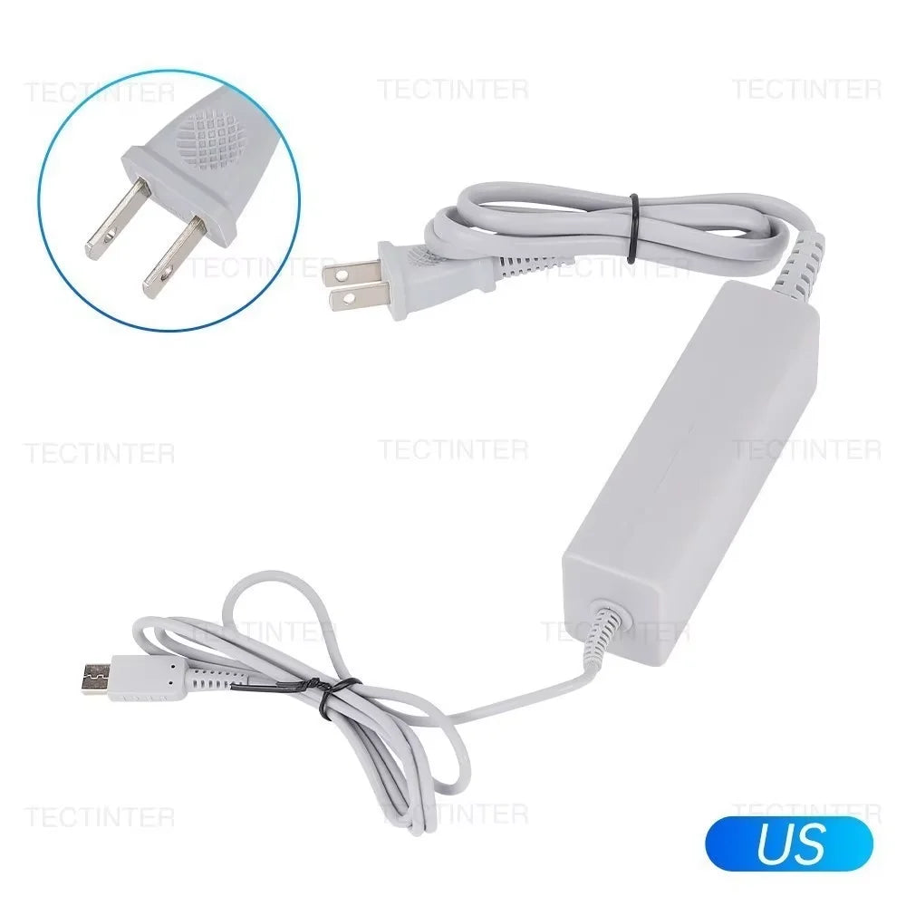 AC Charger Adapter for Nintendo Wii U Gamepad Charging Cable Controller Joystick EU Plug Home Wall Power Supply for WiiU Pad