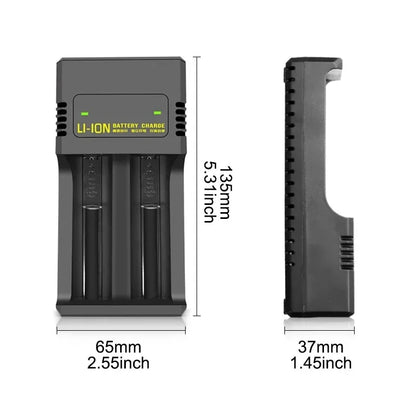 1/2 Slots 18650 Charger 3.7V-4.2V Rechargeable Li-ion Battery Charger Lithium Batteries Charging Adapter For 18650 26650 14500