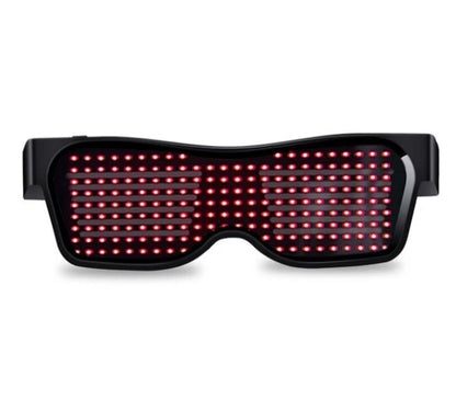 Bluetooth LED Glasses DIY Multilingual Text Graffiti RGBW/RED/Green Color for Halloween Party Rave Music Festival Glow Glasses