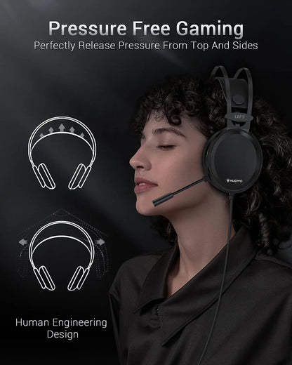 NUBWO N7 Gaming Headsets for PS4/PS5/Switch/Xbox One Wired Gaming Headphones with Noise Canceling Mic Over Ear Gaming Headphones