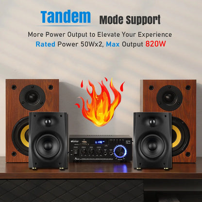 Woopker AK35/AK45/AK45 Pro/AK55 Digital Amplifier Bluetooth Sound Amplifier 2 Channel HIFi FM USB Audio Amp For Home Car Karaoke