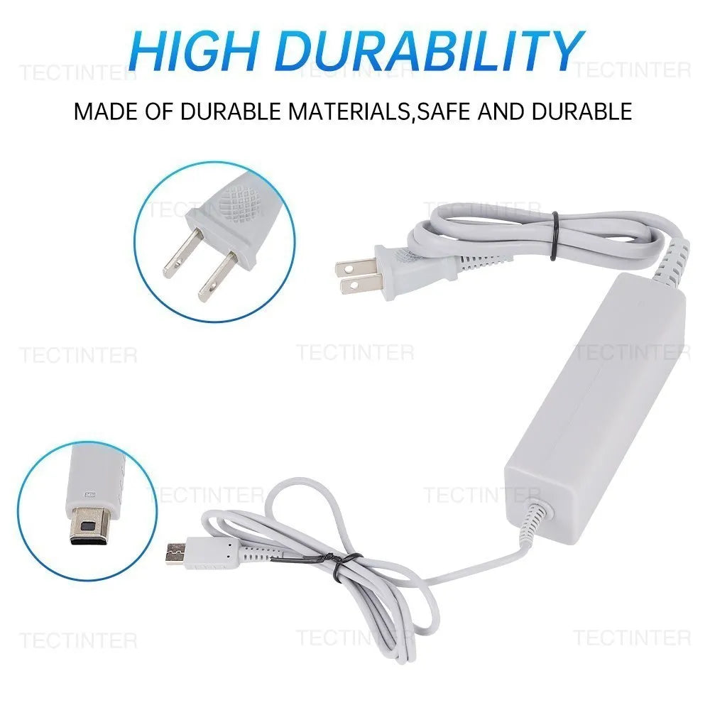 AC Charger Adapter for Nintendo Wii U Gamepad Charging Cable Controller Joystick EU Plug Home Wall Power Supply for WiiU Pad