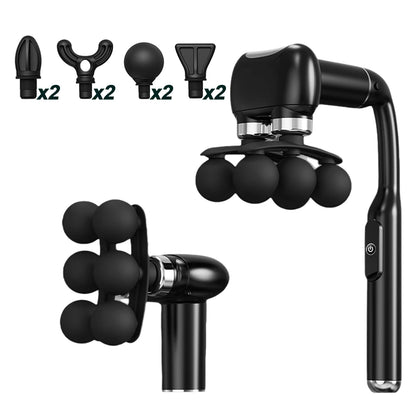 6-Heads Handhel Fascia Gun High Frequency Vibration Body Massage Gun Neck Shoulder Waist Back Handle Massager Fascia masajeador