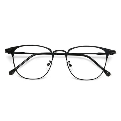 Classic Semi Rimless Anti Blue Light Blocking Glasses Metal Frame Men Square Ray Filter Eyeglasses Frames Computer Women Goggles