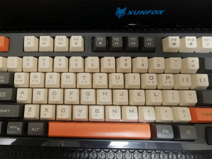 Keyboard 94 Keys 90% Layout Spanish Russian Korean Arabic Keyboard USB Wired RGB Light Volume Knob Ergonomics Gaming Office K82