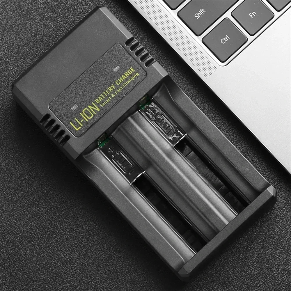1/2 Slots 18650 Charger 3.7V-4.2V Rechargeable Li-ion Battery Charger Lithium Batteries Charging Adapter For 18650 26650 14500