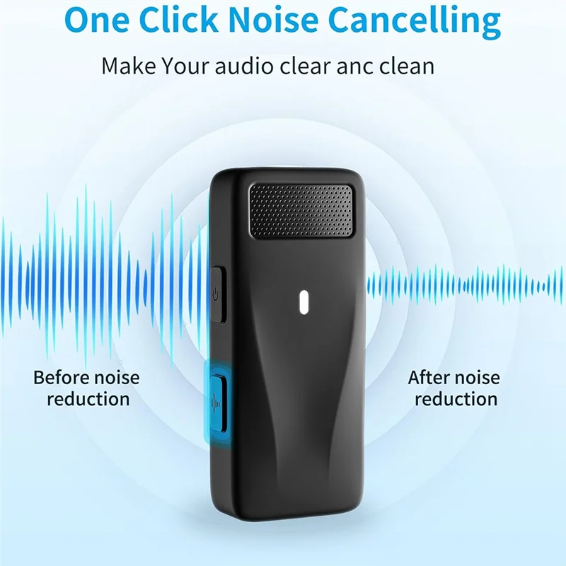 ELECT-Clip On Phone Microphone Mini Wireless Lapel Lavalier Microphone Noise-Canceling USB C Microphone