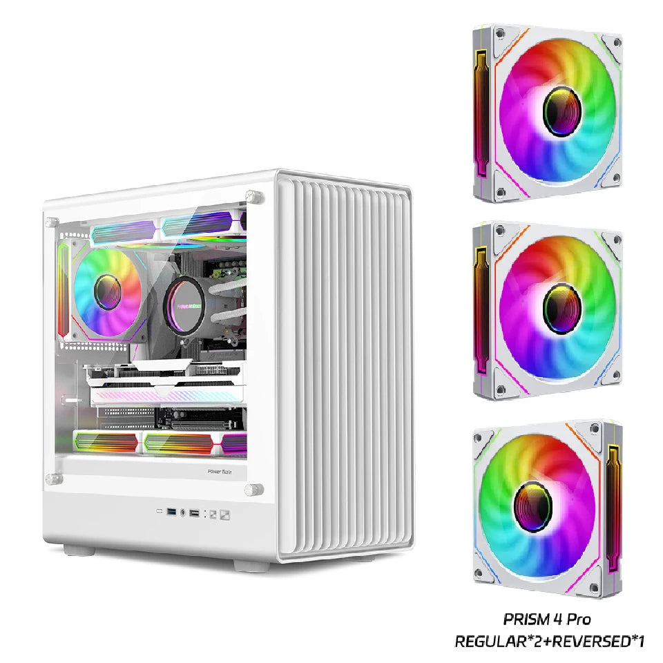 Power Train V1 MATX ITX Chassis Desktop Computer Side Transparent Glass Vertical Host Support 240/280 Water Cooling PC Case