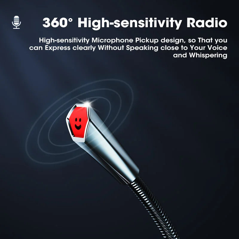 Mini Microphone PC Mic 3.5mm AUX Wired Microphones for PC Computer Laptop Notebook Loud Speaker