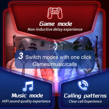 Wireless Bluetooth Gaming Earbuds with Touch Control - TWS In-Ear Stereo Hi-Tech Headphones for Esports & Mobile Games 