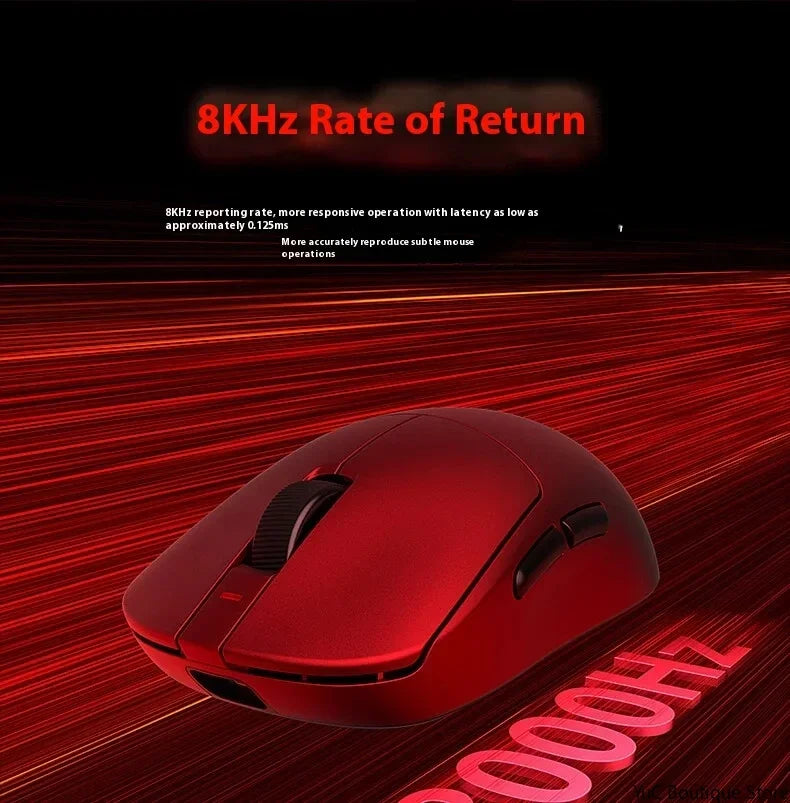 Aula V9 Ultra Wireless Gaming Mouse Custom Esports Design Dual 8K 3 Mode PAW3950 Sensor 55g Lightweight Ergonomic Accessory