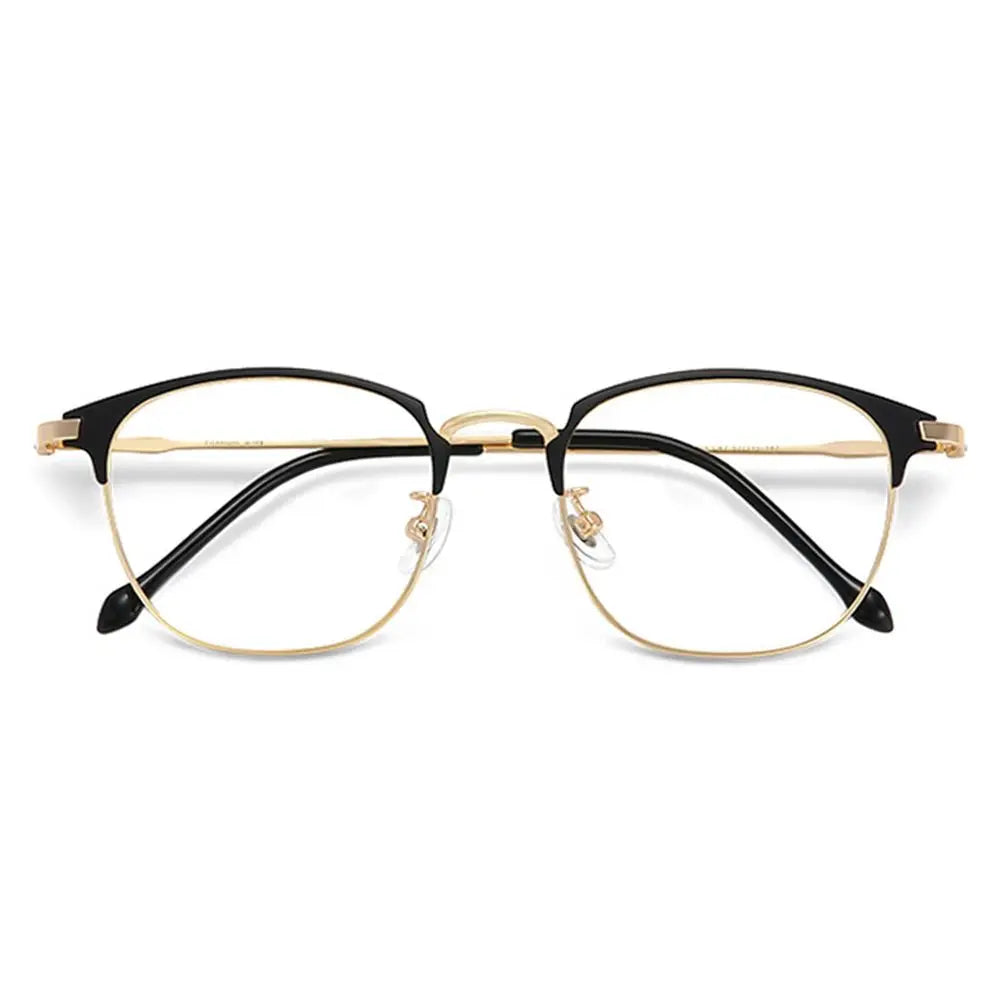 Classic Semi Rimless Anti Blue Light Blocking Glasses Metal Frame Men Square Ray Filter Eyeglasses Frames Computer Women Goggles