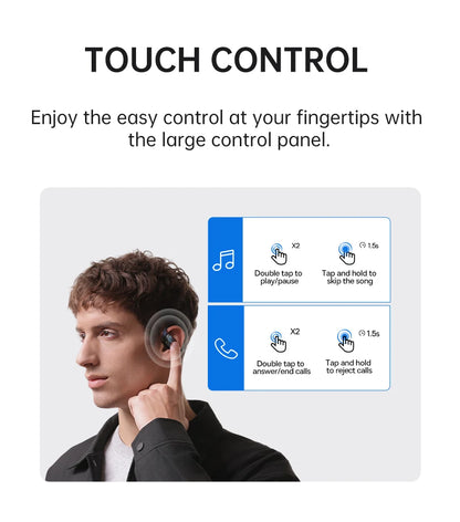Baseus Bowie MF1/Eli 15i Fit Open-Ear Sport Wireless Earphones Bluetooth 5.4 EarHooks Big Bass Sport Earbuds 60Hrs Playtime