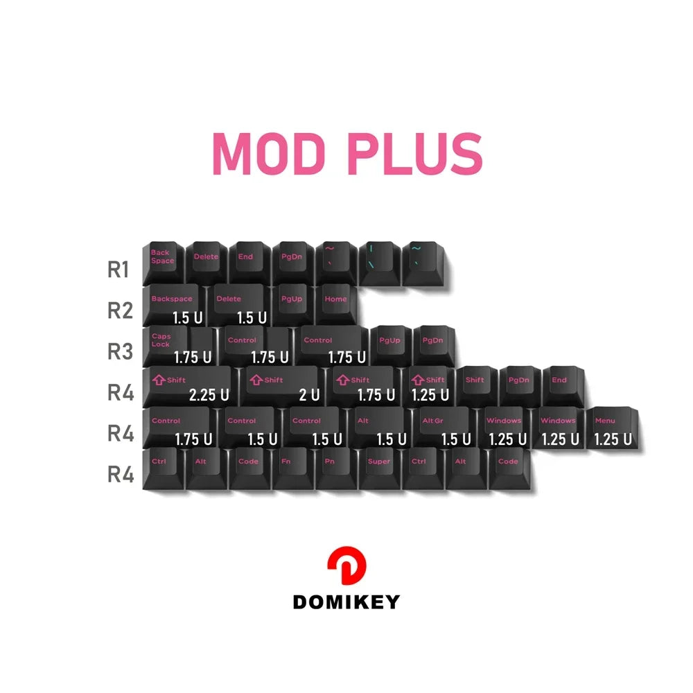 Domikey Miami Night Cherry Profile abs doubleshot keycap for mx keyboard poker 87 104 gh60 xd64 xd68 xd84 BM60 BM65 BM68 BM80