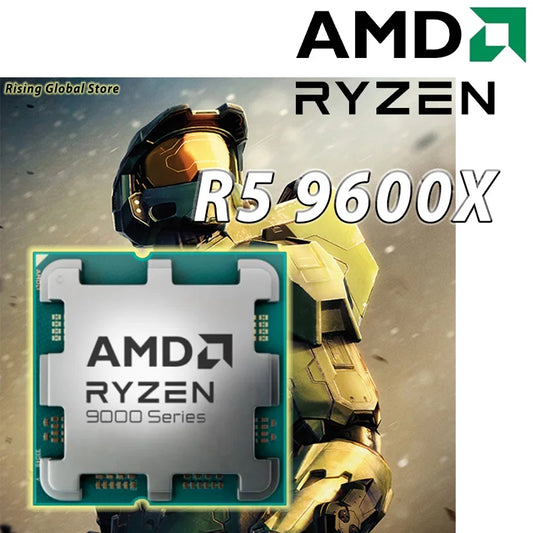 AMD R5 9600X 6-Core 12-Thread CPU NEW RYZEN 5 9600X 5.4GHz 65W TDP 100-000001405 Desktop gaming CPU No Fan