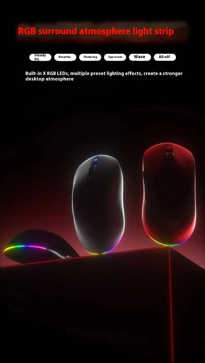 Aula V9 Ultra Wireless Gaming Mouse Custom Esports Design Dual 8K 3 Mode PAW3950 Sensor 55g Lightweight Ergonomic Accessory