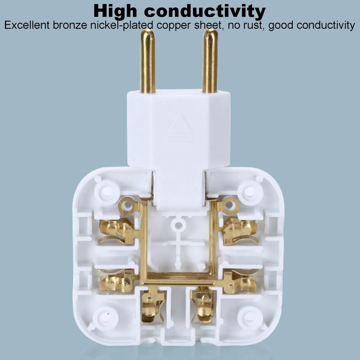 3 Way Outlet Adapters Multiple Outlet Splitter 2500W Multifunctional Space Saving Portable 180 Degree Rotating Tip Flat