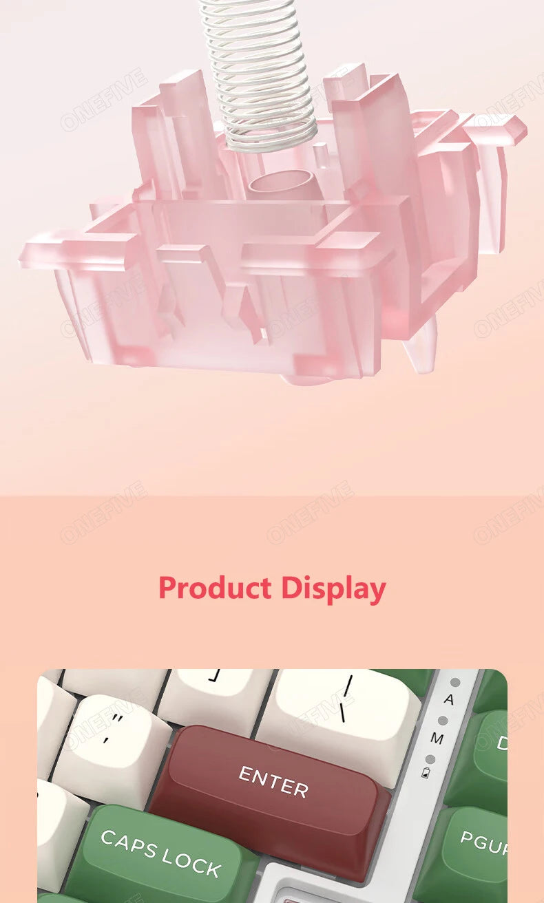 Outemu Silent Peach V3 Switch Lubed Silent Lemon V3 Switches Mechanical Keyboard Linear Tactile 5Pin Hot swap PA66 Pre Lubed POM