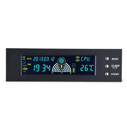 5.25 Inch 12V PC Computer Fan Controller 3 Fan Speed Controller Temperature Sensor LCD Digital Display Front Panel For PC