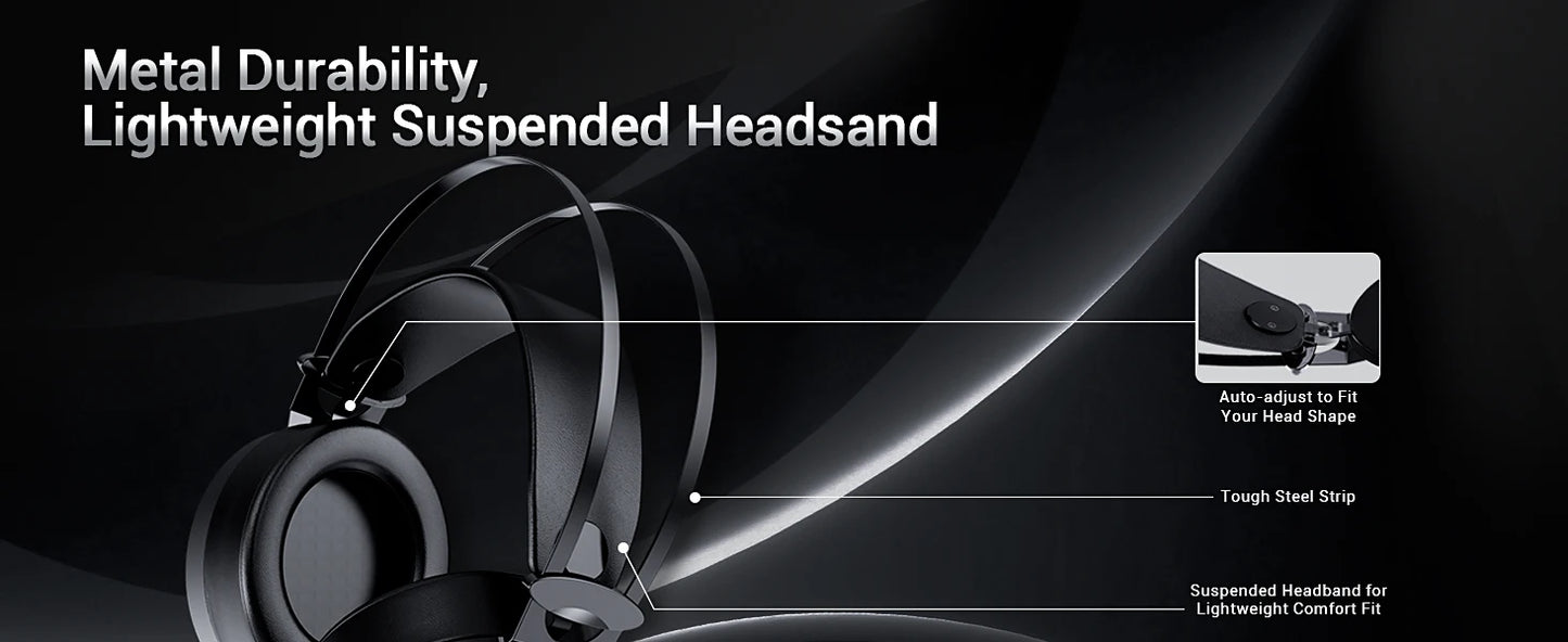 NUBWO N7 Gaming Headsets for PS4/PS5/Switch/Xbox One Wired Gaming Headphones with Noise Canceling Mic Over Ear Gaming Headphones