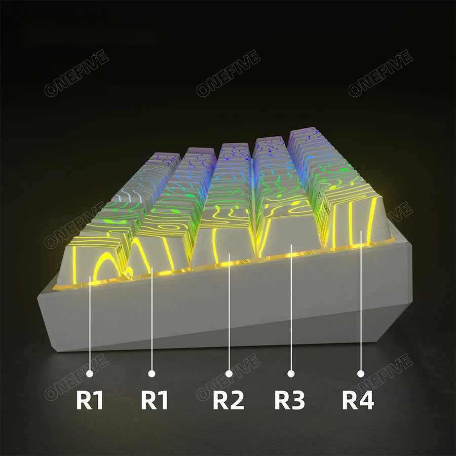 Contour 4.0 Side Engraved Keycap PBT Translucent 97/130 Key Mechanical Keyboard Key Cap White For Magnetic Switch F75 GMK87