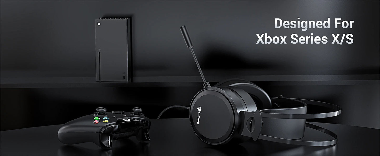 NUBWO N7 Gaming Headsets for PS4/PS5/Switch/Xbox One Wired Gaming Headphones with Noise Canceling Mic Over Ear Gaming Headphones
