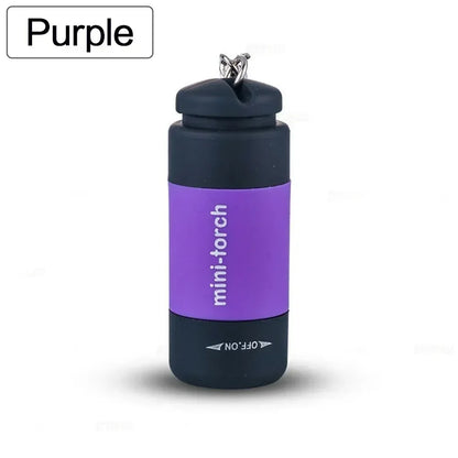 Pocket Keychain Flashlight Waterproof Outdoor Hiking Camping Mini FlashlightUSB Rechargeable LED Multifunctional Strong Light