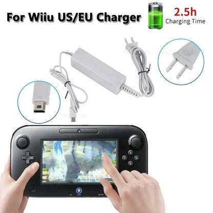 AC Charger Adapter for Nintendo Wii U Gamepad Charging Cable Controller Joystick EU Plug Home Wall Power Supply for WiiU Pad