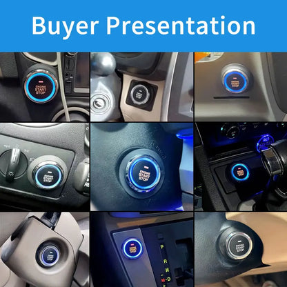 Car Alarm Suitable for Diesel Vehicles Engine Start Stop Button Remote Key Ignition Keyless Start System Turn Signal Universal